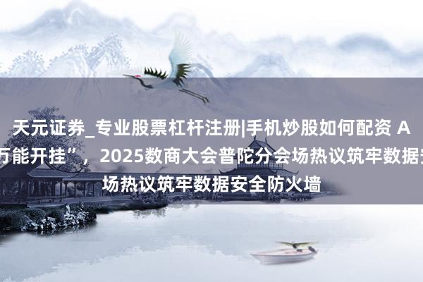 天元证券_专业股票杠杆注册|手机炒股如何配资 AI 智能体“万能开挂”，2025数商大会普陀分会场热议筑牢数据安全防火墙